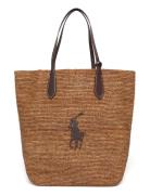 Raffia-N/S Tote-Tte-Lrg Brown Polo Ralph Lauren