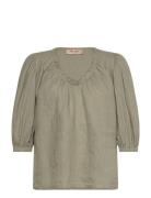 Mmtaissa Linen Blouse Khaki MOS MOSH
