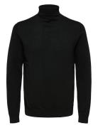 Slhberg Roll Neck Noos Black Selected