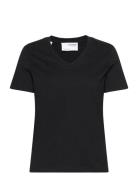 Slfessential Ss V-Neck Tee Noos Black Selected