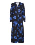 Slfkatrina Ls Aop Ankle Dress Noos Black Selected