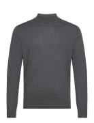Slhtown Merino Coolmax Knit Mock B Noos Grey Selected