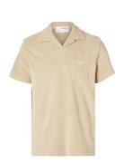 Slhrelax-Terry Ss Resort Polo Ex Beige Selected