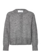 Slfrena Ls Knit Cardigan Camp Grey Selected