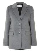 Slfsasja Wool Blazer B Grey Selected