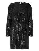 Slfari-Colyn Ls Short Sequins Dress B Black Selected