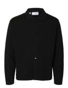 Slmmike Light Polo Cardigan Noos Black Selected