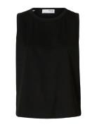 Slfessential Sl Boxy Tank Top Noos Black Selected
