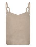 Cmnatuli-Top Is A Top In A Light Material Of 100% Linen With A V-Neck,...