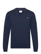 Shield Cotton V-Neck Navy GANT