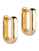 Square Hoops 12 Mm Gold Enamel Copenhagen