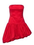 Alyna Strapless Mini Dress Red Bardot
