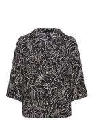 Floral Short-Sleeved T-Shirt Black Mango