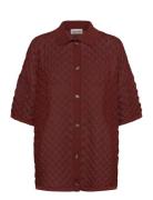 Moa Knitted Shirt Brown Malina