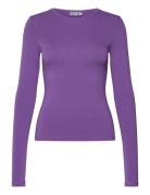 Slim Fitted Long Sleeve Purple Weekday