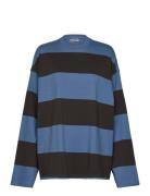 Long-Sleeved Over D Cotton T-Shirt Blue Weekday