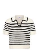 Pabloni - Short Striped Jumper Cream SUNCOO Paris