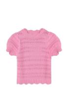 Magic Ss Puff Blouse Pink Fliink