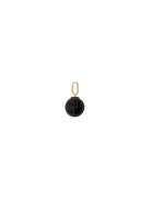 St Drop Charm Black Design Letters