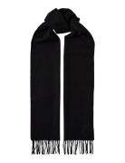 Slhtope Wool Scarf B Black Selected