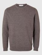 Slhberg Crew Neck Noos Brown Selected