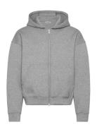Simon Scuba Zip Hoodie Grey Weekday