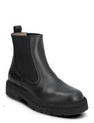 Spike Chelsea - Black Grained Leather / Brown Stitching Black Garment ...