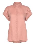 Tissue Linen-Ss Shirt Pink Lauren Ralph Lauren