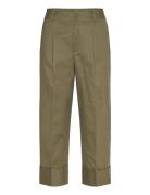 Double-Faced Stretch Cotton Ankle Pant Green Lauren Ralph Lauren