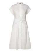 Twist-Front Cotton-Blend Shirtdress White Lauren Ralph Lauren