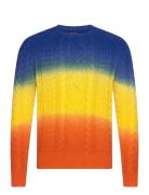 Dip-Dyed Aran-Knit Cotton Sweater Patterned Polo Ralph Lauren