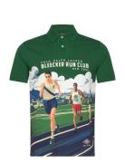 Custom Slim Fit Print Mesh Polo Shirt Green Polo Ralph Lauren