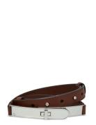 Turn-Lock Leather Belt Brown Lauren Ralph Lauren