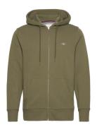 Reg Shield Full Zip Hoodie Khaki GANT