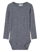 Nmmwang Wool Needle Ls Body Solid Noos Grey Name It