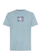 Ss 30S Eu Sp Ck Box Tape Graphic Blue Calvin Klein