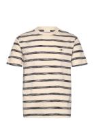 Striped Ss T-Shirt Beige GANT