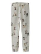 Nmmwang Wool Rib Longjohn Aop Cream Name It