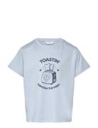 Short-Sleeved Printed T-Shirt Blue Mango