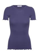Rwbernadine Ss Regular O-Neck T-Shi Navy Rosemunde
