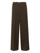 Sllilu Corinne Wide Long Pants Brown Soaked In Luxury