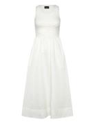 Bryony Lace Poplin Midi Dress White Bardot
