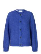 Slflulu Ls Knit Short Cardigan Noos Blue Selected