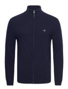 Extrafine Lambswool Zip Cardigan Navy GANT