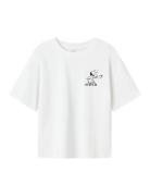 Nlfjuzi Stitch Ss L Short Top Wdi White LMTD