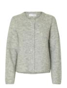 Slflulu New Ls Knit Cardigan Noos Grey Selected