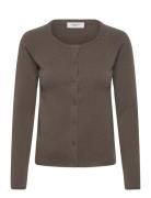 Rwlaica Ls O-Neck Raglan Cardigan Grey Rosemunde