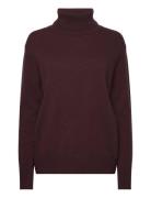 Rwlaica Cashmere Ls Roll Neck Brown Rosemunde