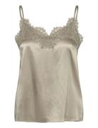 Rwjade Silk Lace Strap Top Beige Rosemunde