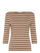 Slim Cody Boat-Nk 3/4Slv Brown Tommy Hilfiger